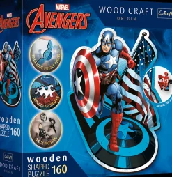 Puzzle Marvel Heroes: Fearless Capitan America wooden