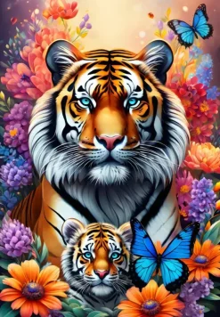 Puzzle Maternal Love Collection : Tigers