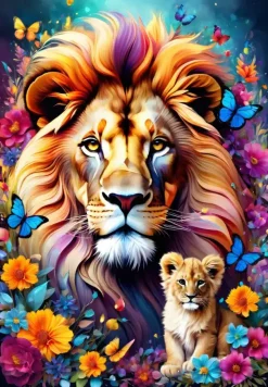 Puzzle Maternal Love Collection: Lions