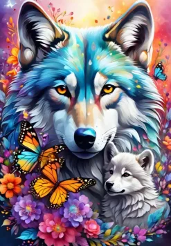 Puzzle Maternal Love Collection: Wolves