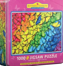 Puzzle Metal Box - Butterfly Rainbow