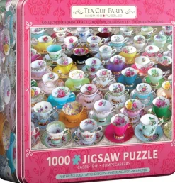 Puzzle Metal Box - Tea Cup Party