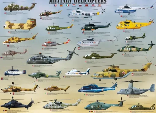 Puzzle Military Helicopter XXL