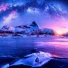 Puzzle Milky Way over Lofoten Island, Norway