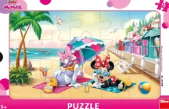 Puzzle Minnie a Daisy na plá啪i