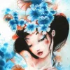 Puzzle Mistigri: Blue Flowers II