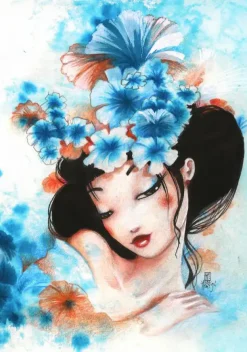 Puzzle Mistigri: Blue Flowers II