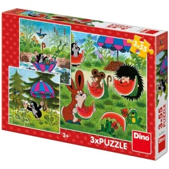 Puzzle Mole and umbrella 3x55