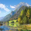 Puzzle Mountain refuge in the Alps New colection