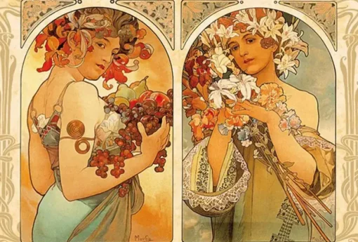 Puzzle Mucha: Fruit and Flowers