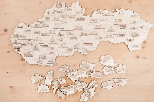Puzzle Múzea drevené puzzle v krabi膷ke