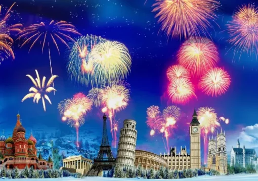 Puzzle New Year's Eve around the World