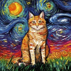 Puzzle Orange Tabby Night