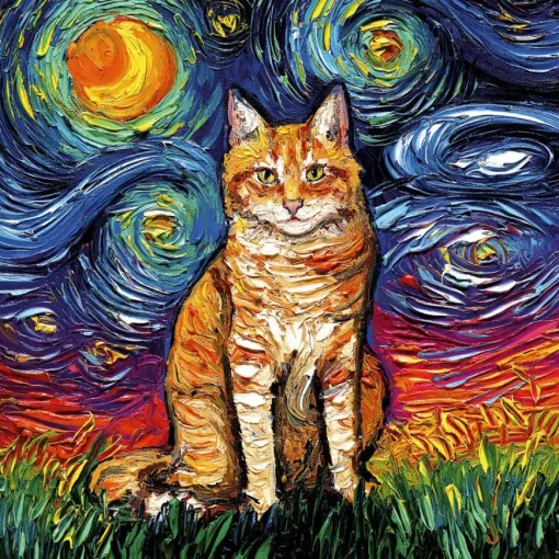 Puzzle Orange Tabby Night