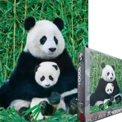 Puzzle Panda and cub