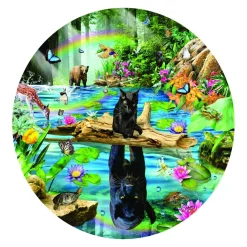 Puzzle Panther Reflections round