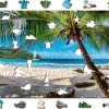 Puzzle Paradise Island Beach, Caribbean sea