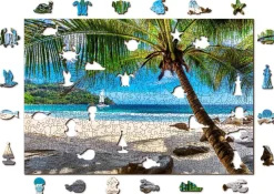 Puzzle Paradise Island Beach, Caribbean sea