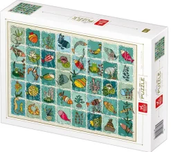 Puzzle Pattern Aquatic Animals