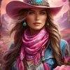 Puzzle Pink Cowgirl