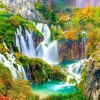 Puzzle Plitvice Waterfalls in Autumn
