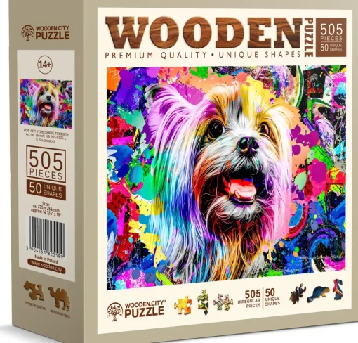 Puzzle Pop Art Yorkshire terrier wooden