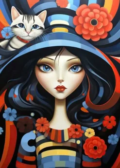 Puzzle Portrait Women And Animals