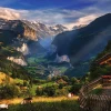 Puzzle Premium Plus Photo Odyssey: Lauterbrunnen Valley, Switzerland