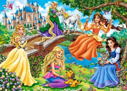 Puzzle Princesses in the garden