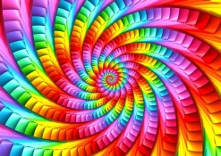 Puzzle Psychedelic Rainbow Spiral