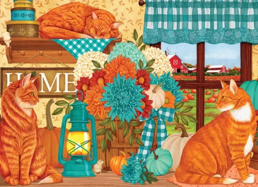 Puzzle Pumpkin Patch Cats