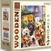 Puzzle Puppies in Paris wooden