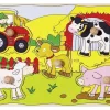 Puzzle Puzzle Drevená vkláda膷ka Na farme