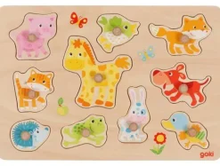 Puzzle Puzzle Drevená vkláda膷ka Mlá膹atá