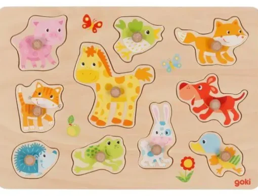Puzzle Puzzle Drevená vkláda膷ka Mlá膹atá