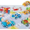 Puzzle Puzzle Drevená vkláda膷ka so zvukmi - Dopravné prostriedky
