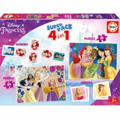 Puzzle Puzzle 4v1 Superpack Disney Princess - puzzle, pexeso, domino