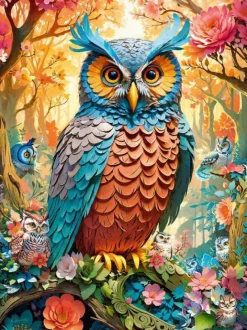 Puzzle Quilled Owl
