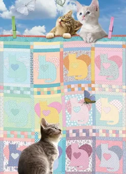 Puzzle Quilted Kittens 500