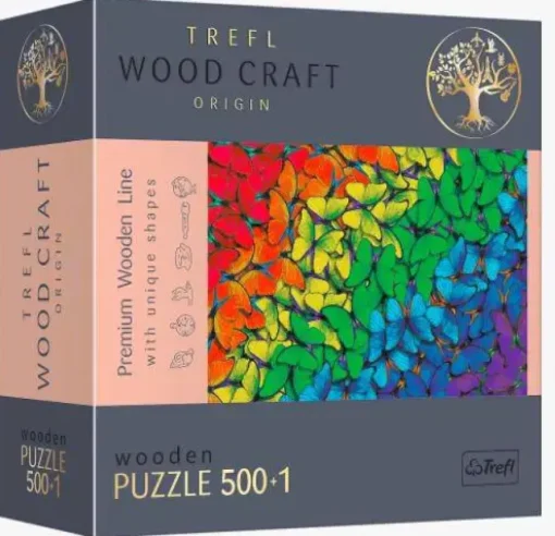 Puzzle Rainbow butterflies wooden