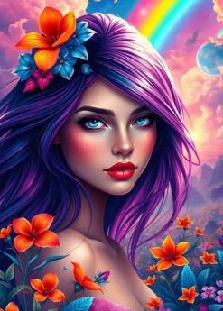 Puzzle Rainbow Girl