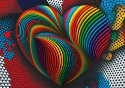 Puzzle Rainbow Heart