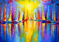 Puzzle Rainbow Sailboats 1000