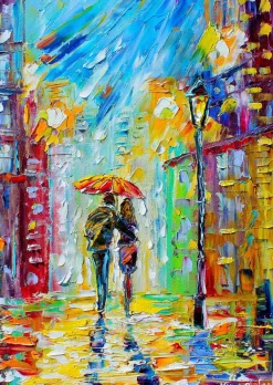 Puzzle Rainy Romance in the City