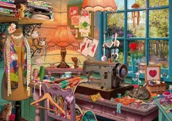 Puzzle Read: In the sewing room