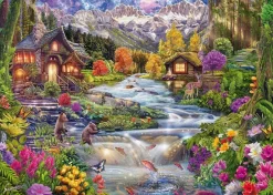 Puzzle River in Mountains