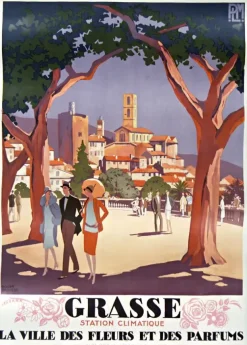Puzzle Roger Broders - Grasse, la Ville des Fleurs et des Pafums, 1927