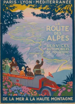 Puzzle Roger Broders - La Route des Alpes, 1920