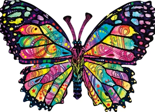 Puzzle Russo: Stained Glass Butterfly