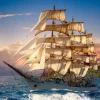 Puzzle Sailing at sunset